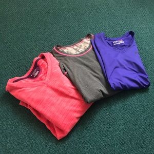 3 athletic workout tops lot